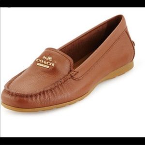 Coach brown leather loafers!